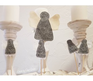 Stickserie ITH - Engel Steckerfigur & Anhänger